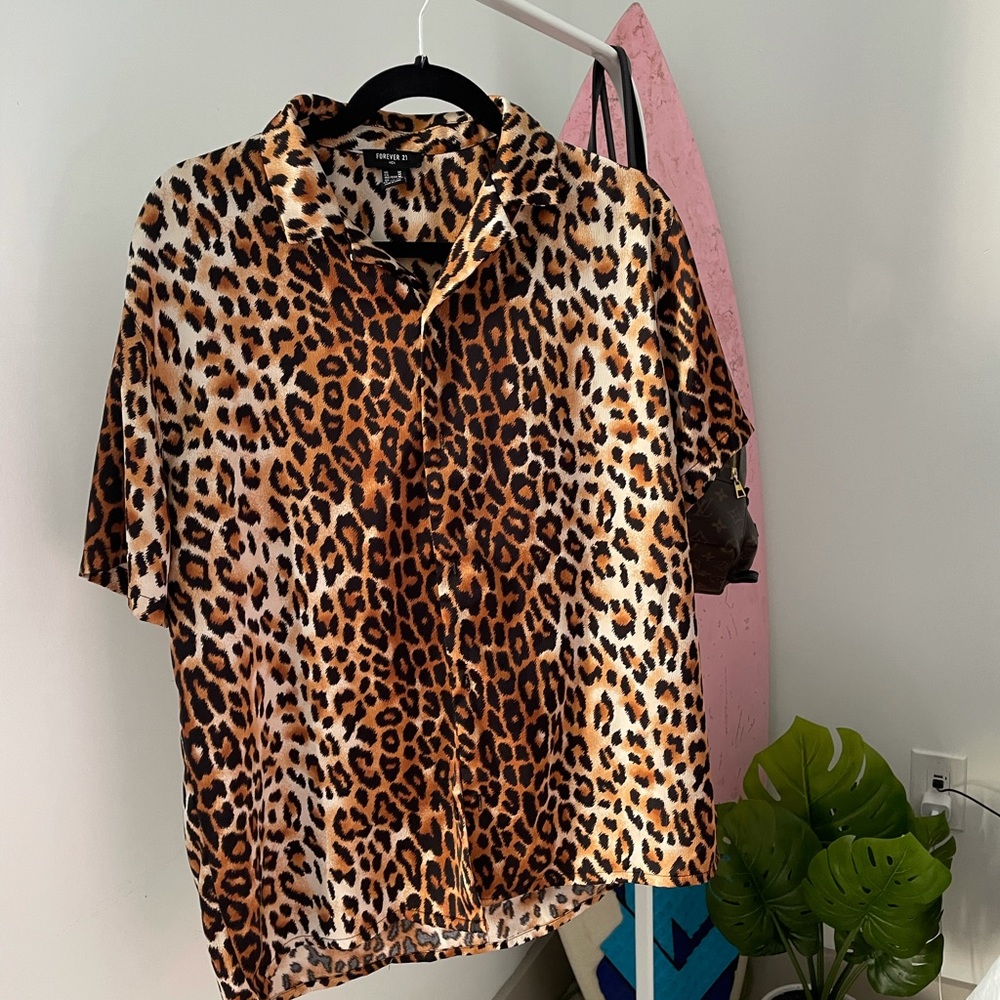 Animal print men shirt